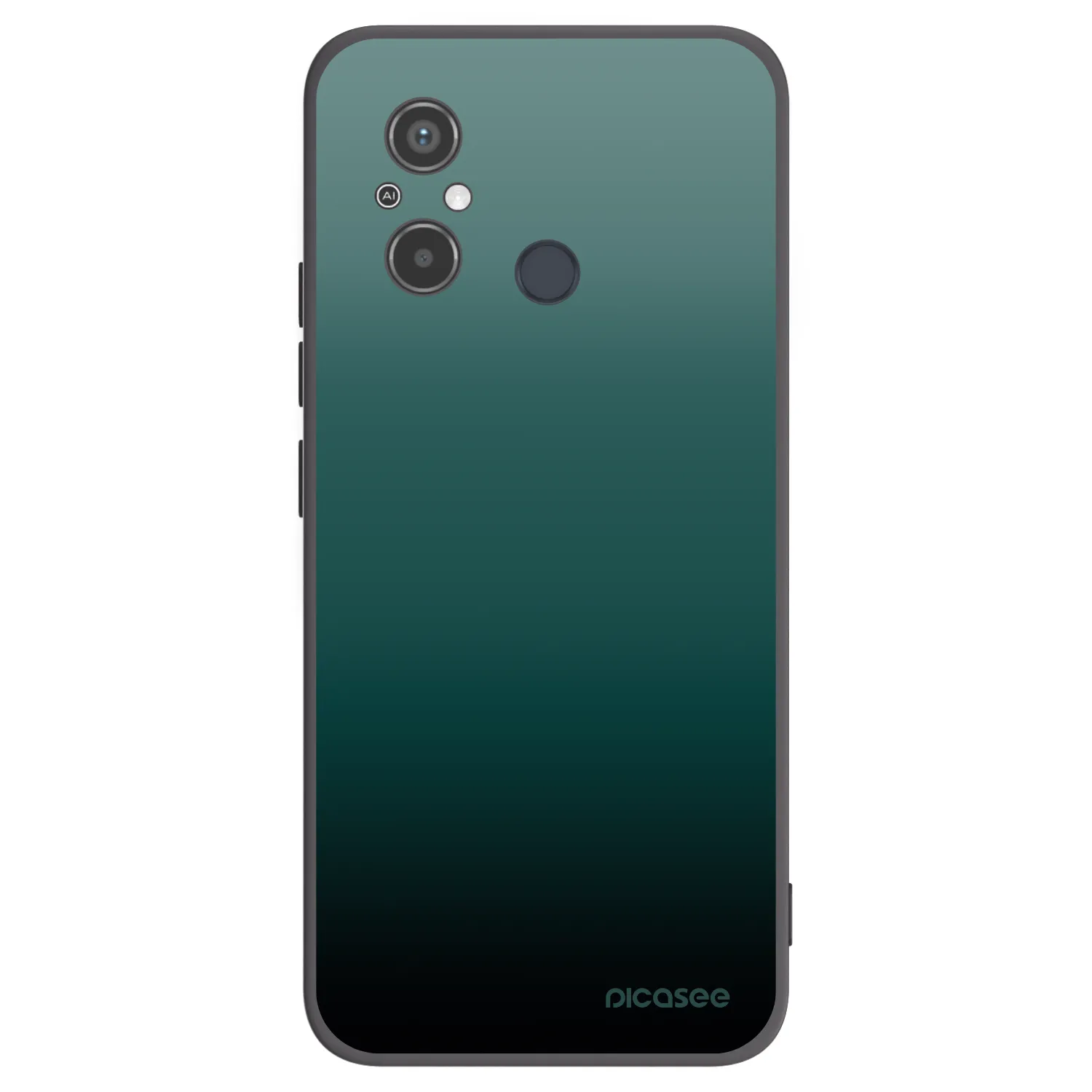Picasee silikonowe czarne etui na Xiaomi Redmi 12C - Verdant Fade
