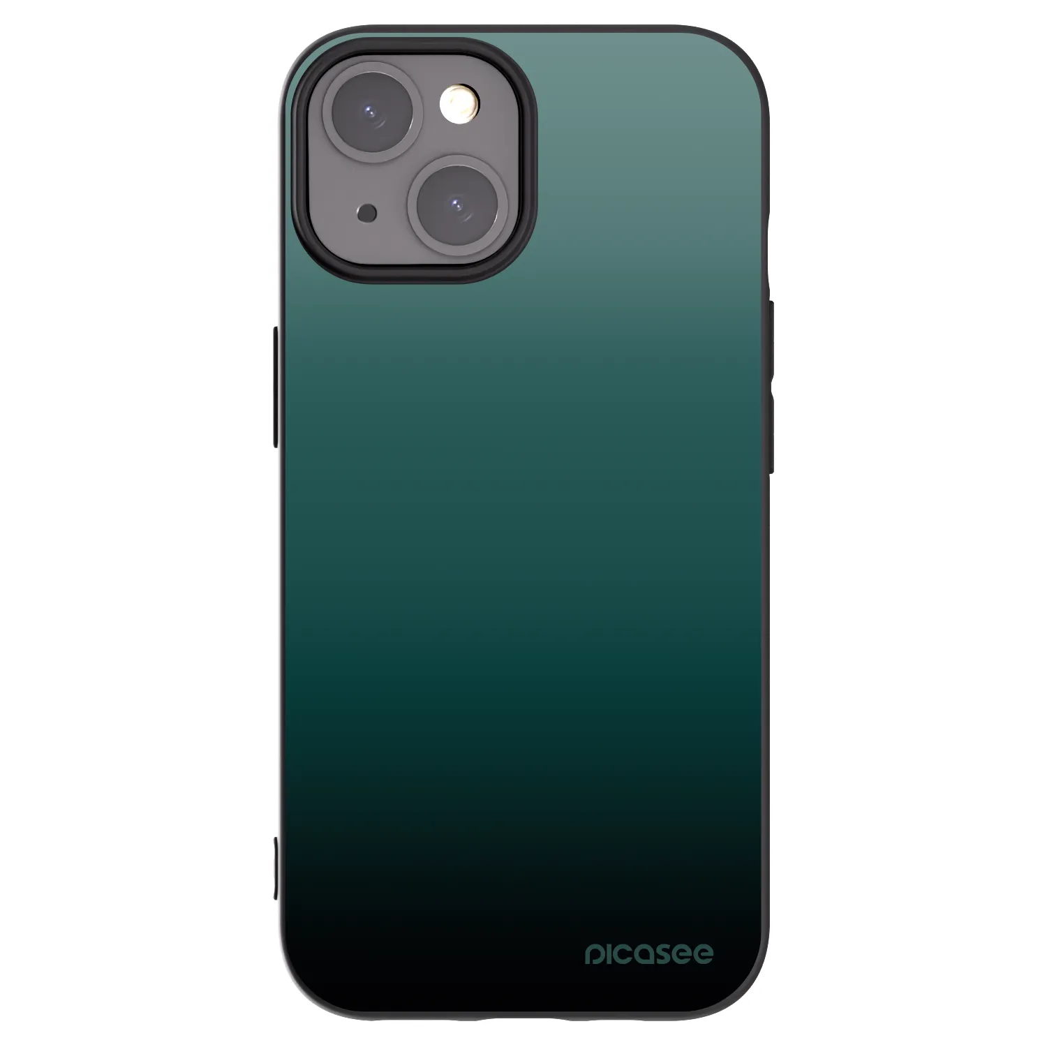 Picasee silikonowe czarne etui na Apple iPhone 15 - Verdant Fade