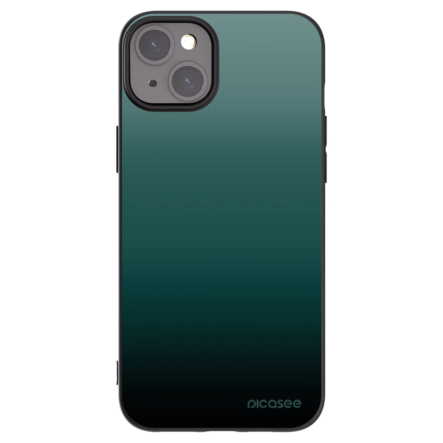 Picasee silikonowe czarne etui na Apple iPhone 15 Plus - Verdant Fade