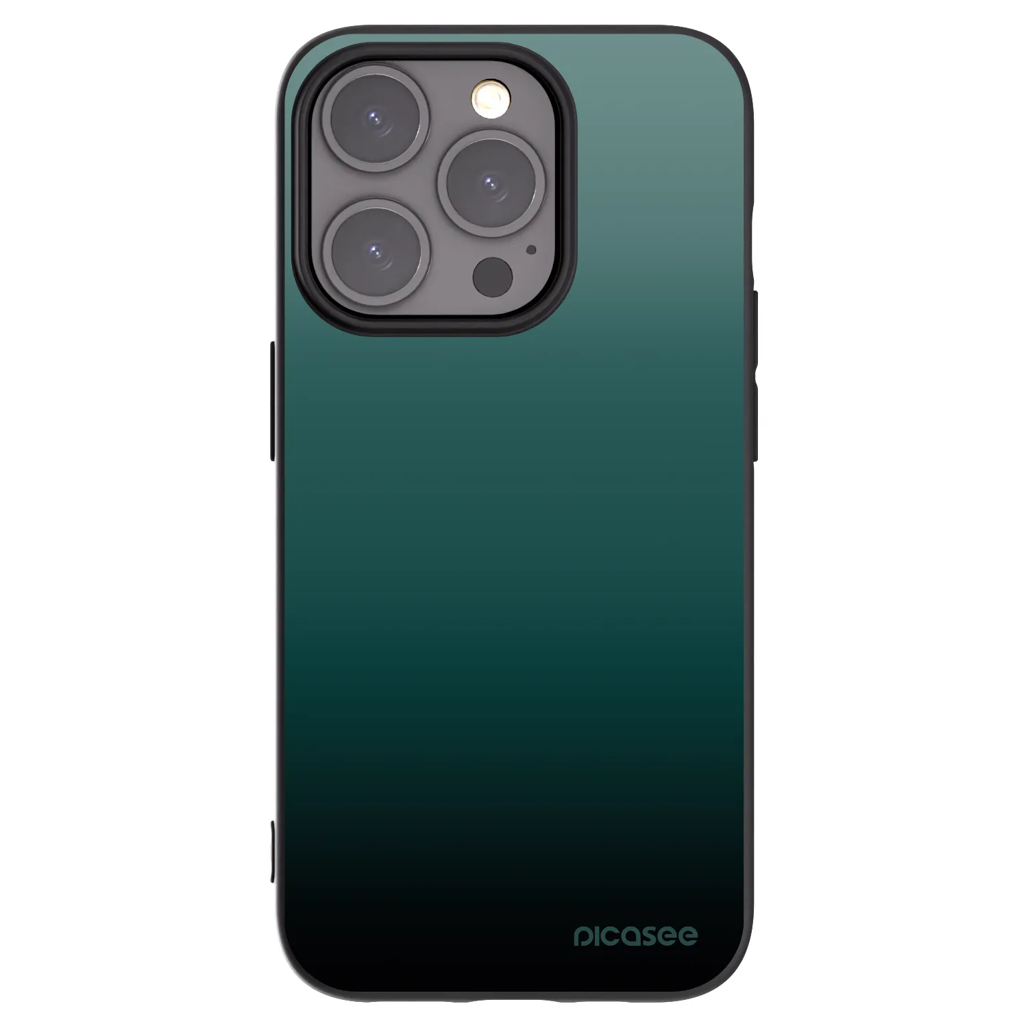 Picasee silikonowe czarne etui na Apple iPhone 15 Pro - Verdant Fade