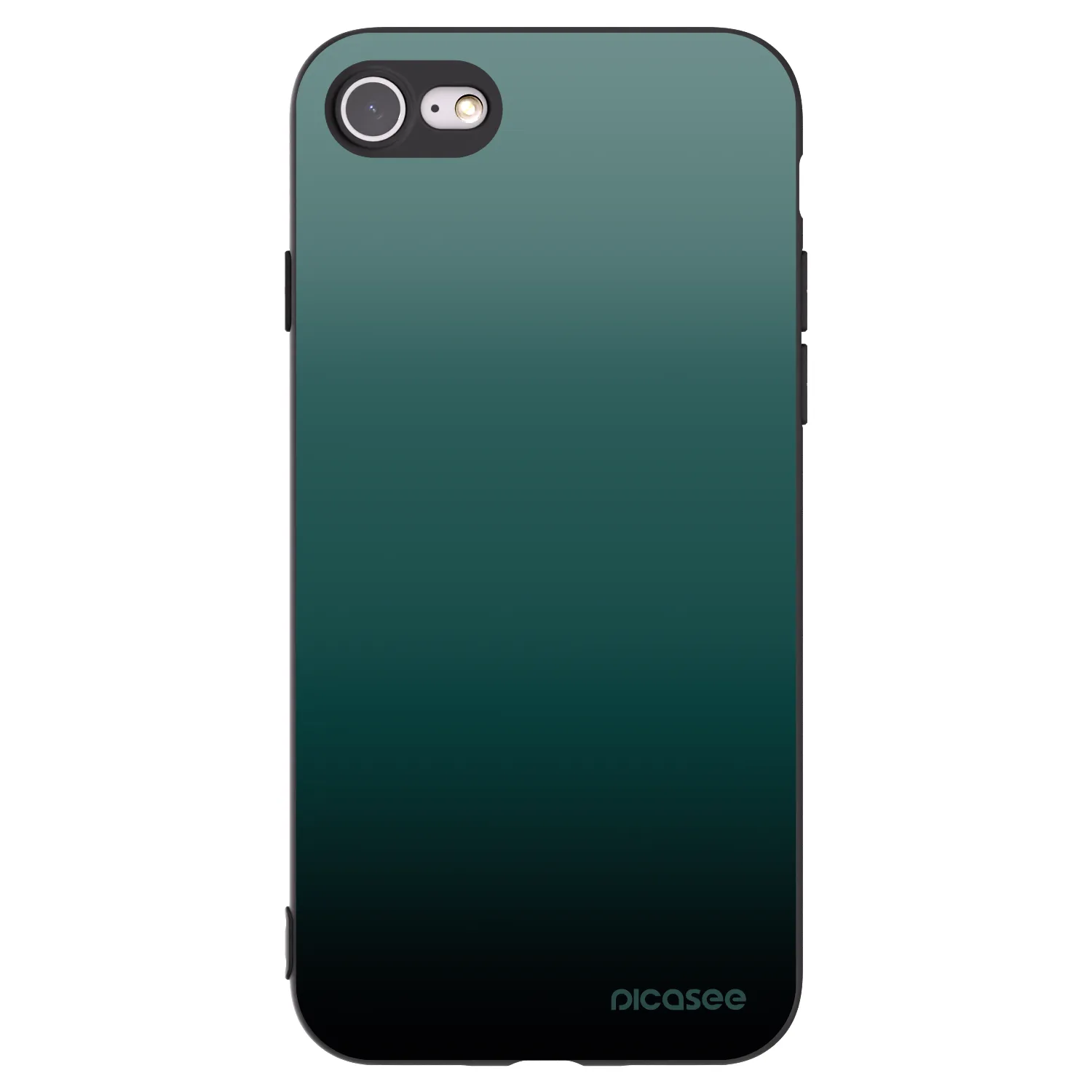 Picasee silikonowe czarne etui na Apple iPhone 7 - Verdant Fade