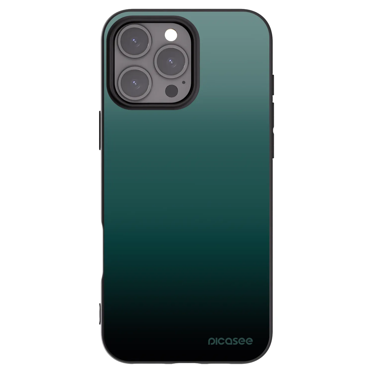 Picasee silikonowe czarne etui na Apple iPhone 16 Pro Max - Verdant Fade
