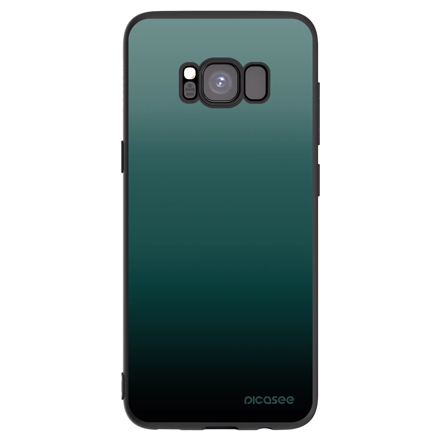 Picasee silikonowe czarne etui na Samsung Galaxy S8 G950F - Verdant Fade