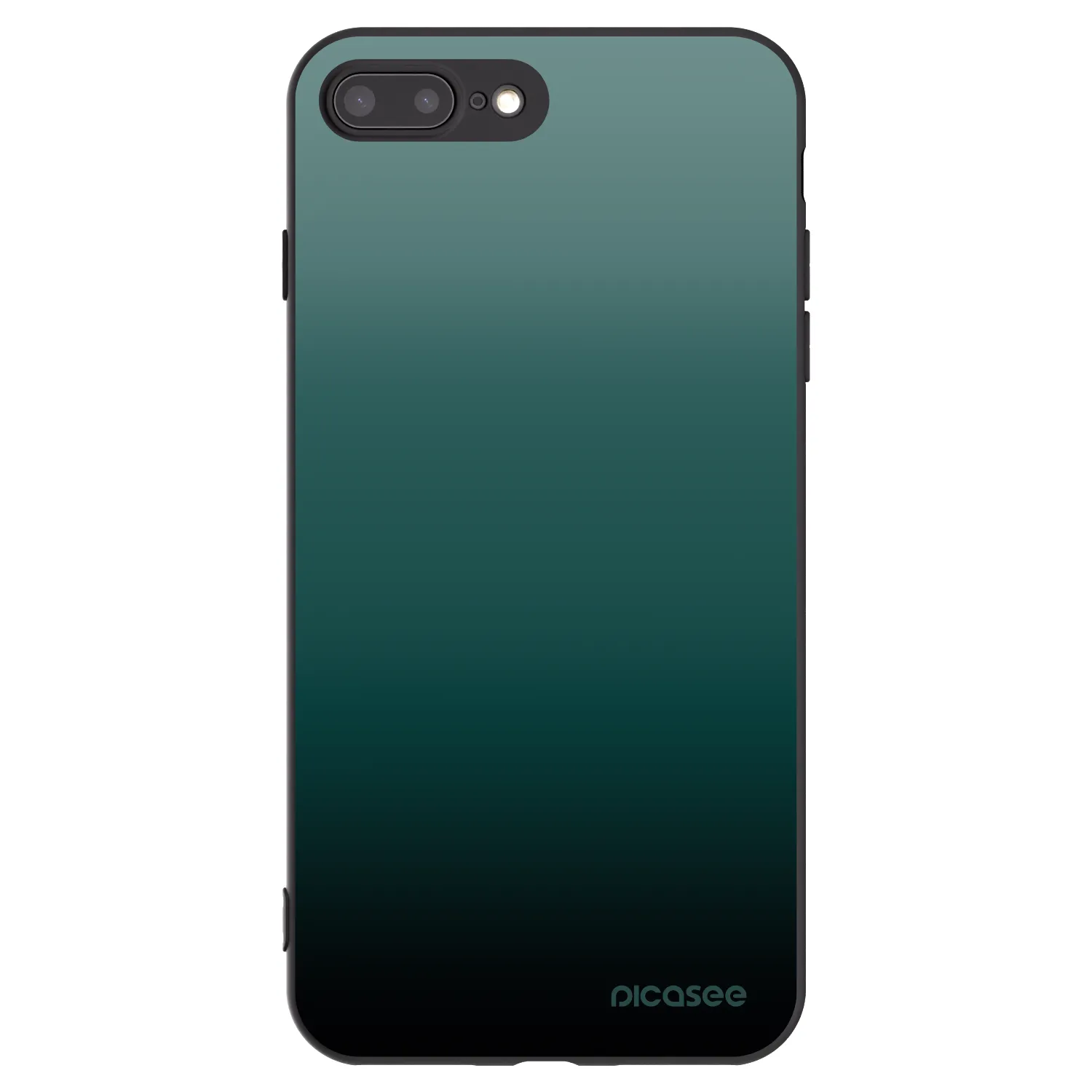 Picasee silikonowe czarne etui na Apple iPhone 7 Plus - Verdant Fade