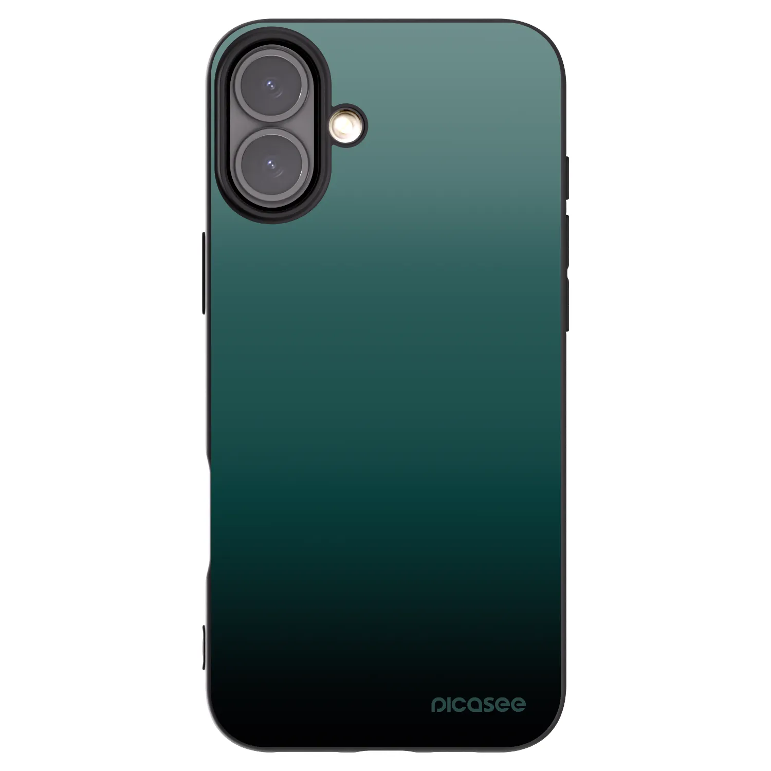 Picasee silikonowe czarne etui na Apple iPhone 16 Plus - Verdant Fade