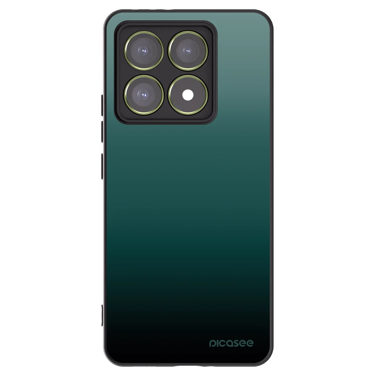 Picasee silikonowe czarne etui na Xiaomi 14T - Verdant Fade