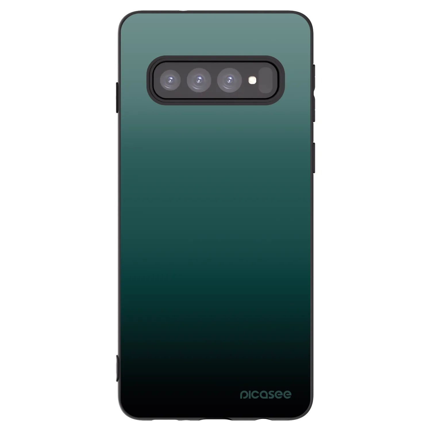 Picasee silikonowe czarne etui na Samsung Galaxy S10 G973 - Verdant Fade