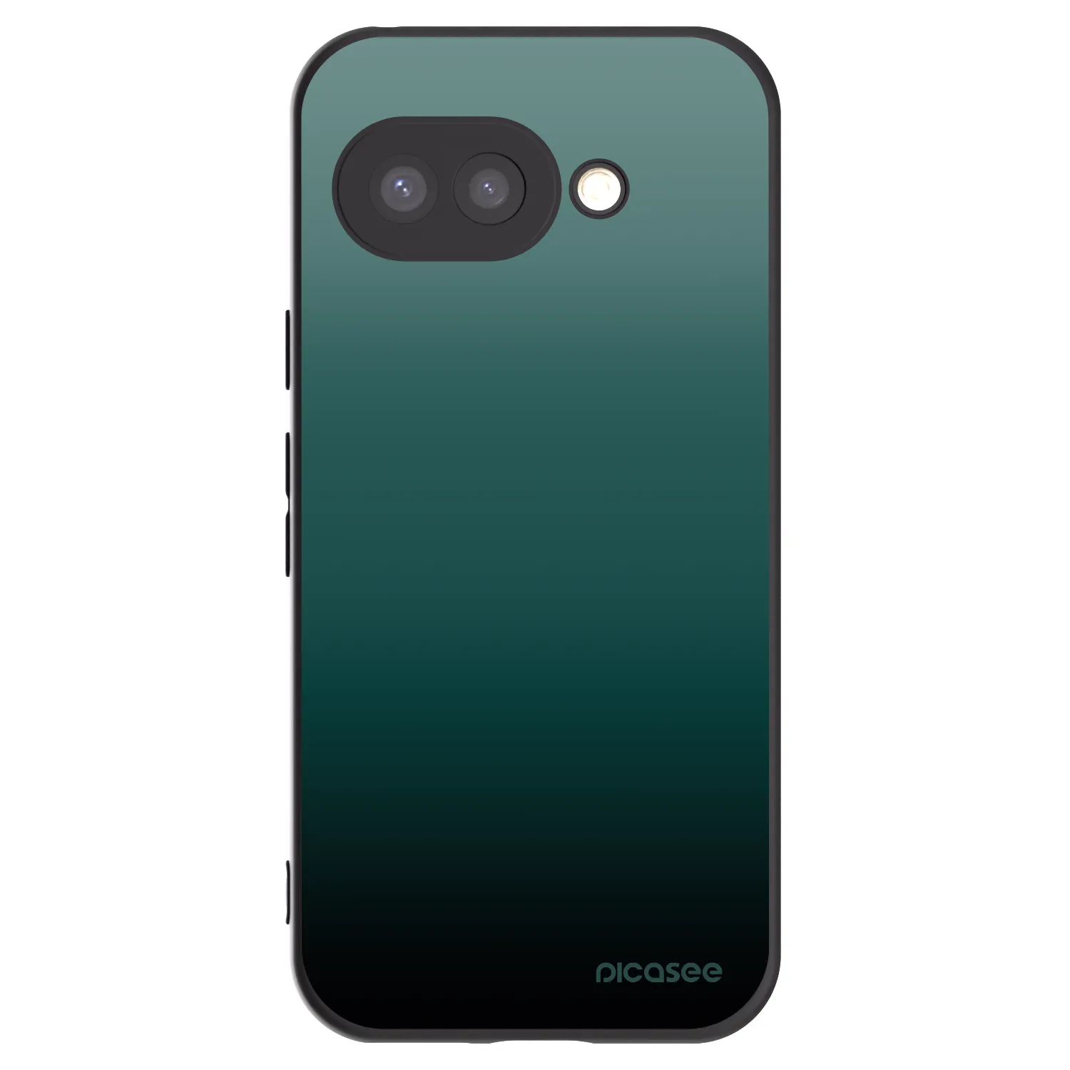 Picasee silikonowe czarne etui na Google Pixel 9a - Verdant Fade