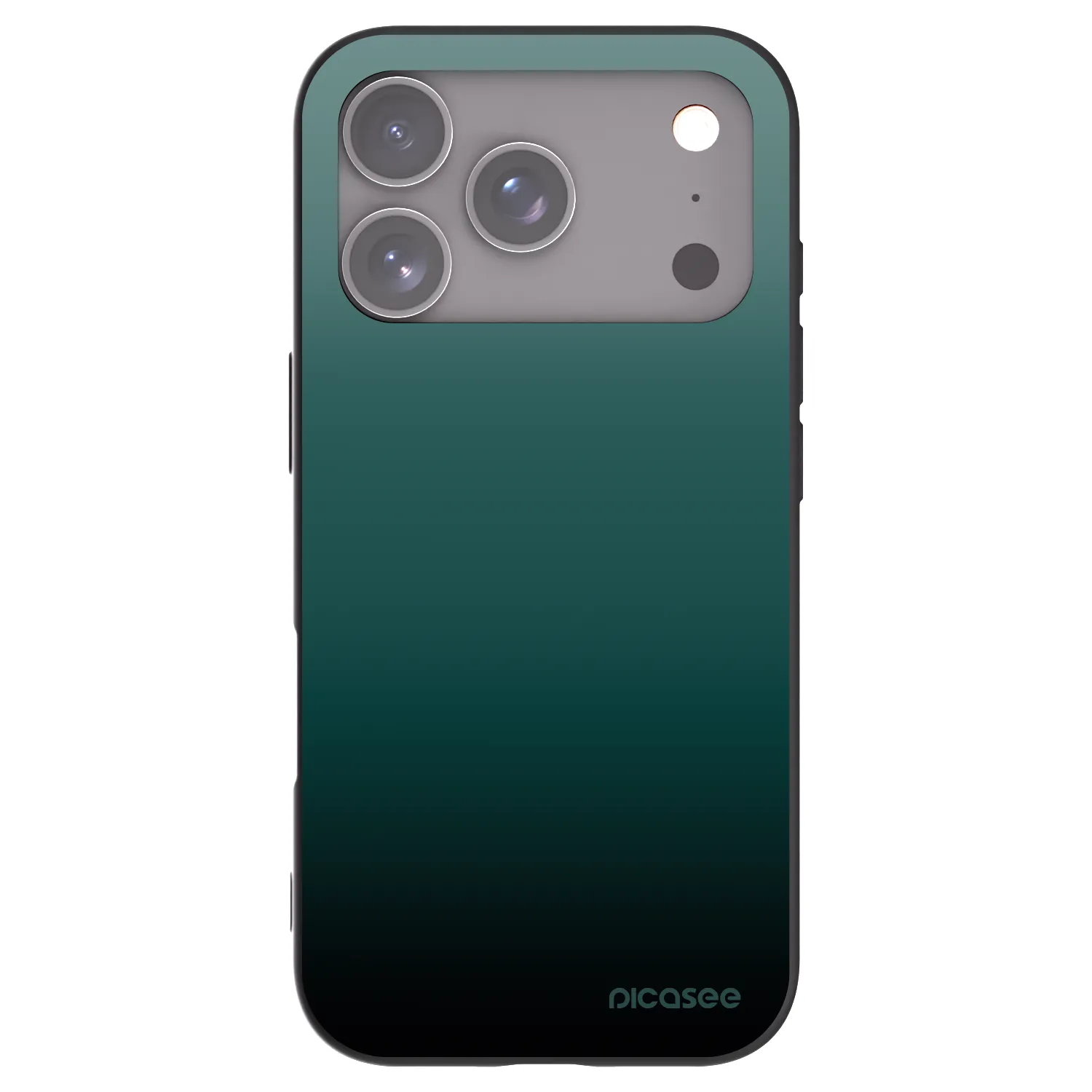Picasee silikonowe czarne etui na Apple iPhone 17 Pro - Verdant Fade