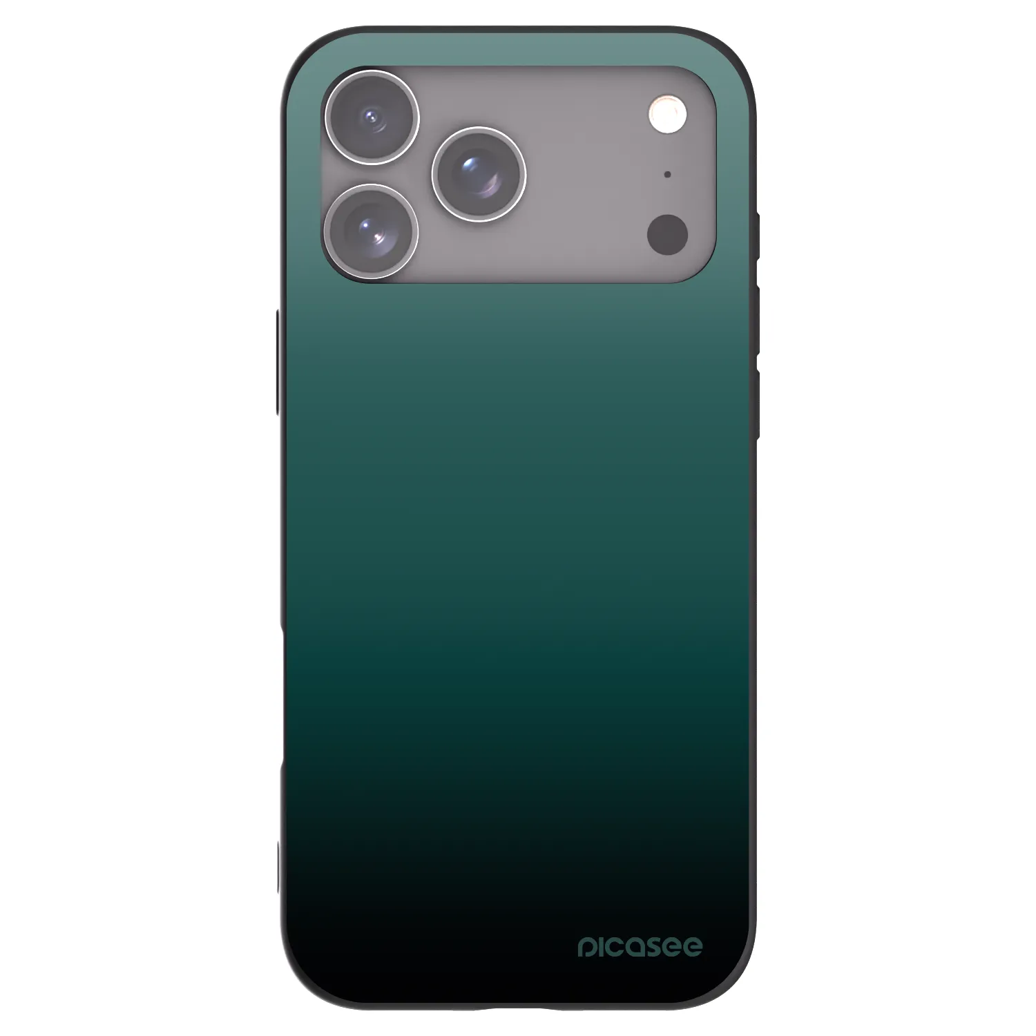 Picasee silikonowe czarne etui na Apple iPhone 17 Pro Max - Verdant Fade