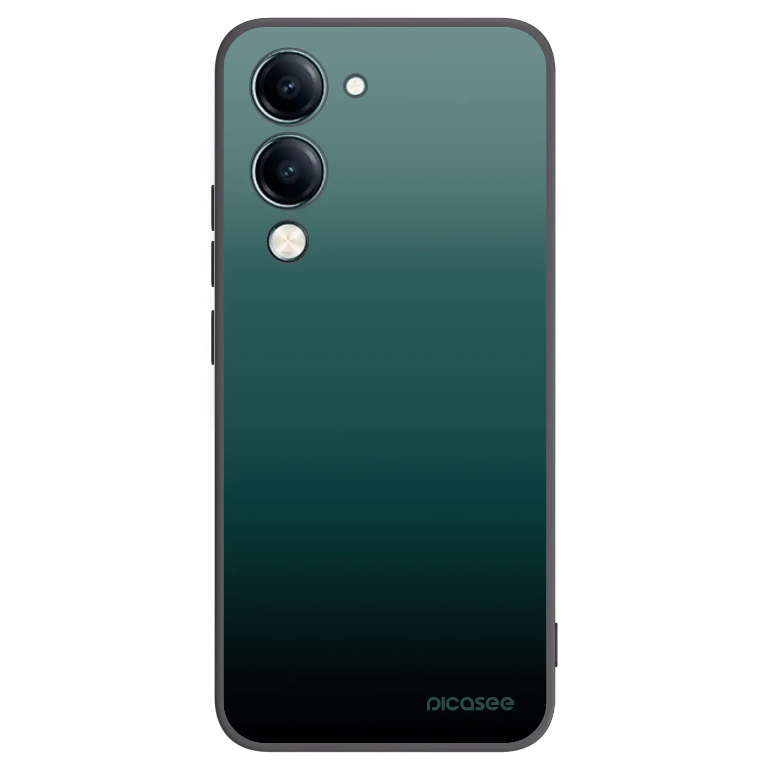 Picasee silikonowe czarne etui na Vivo Y29s 5G - Verdant Fade