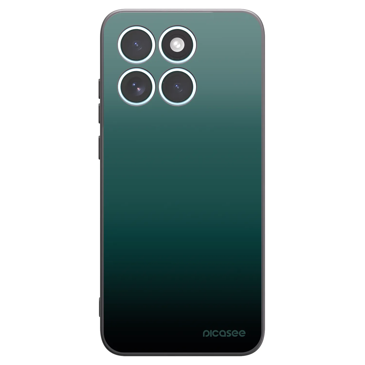 Picasee silikonowe czarne etui na Motorola Edge 70 Fusion - Verdant Fade