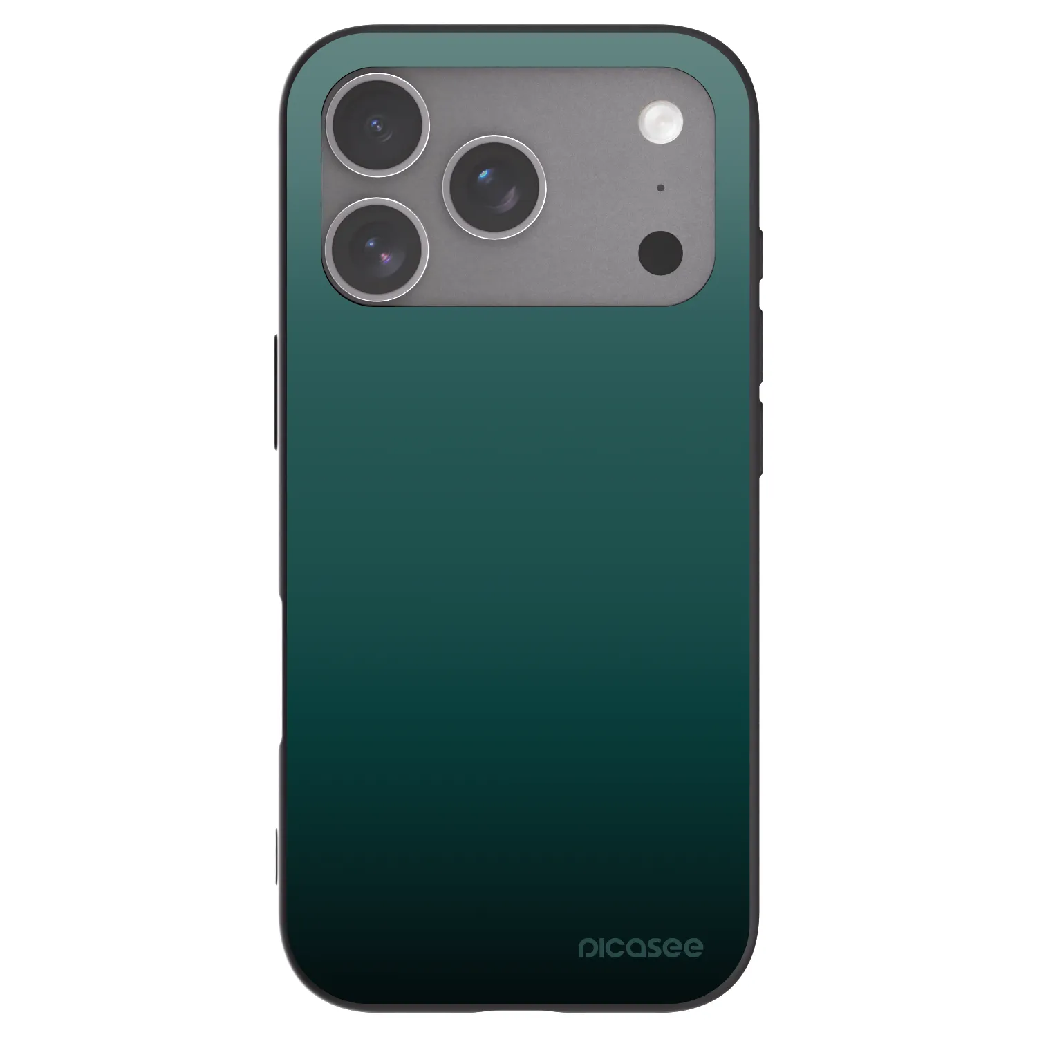 Picasee silikonowe czarne etui na Apple iPhone 18 Pro - Verdant Fade