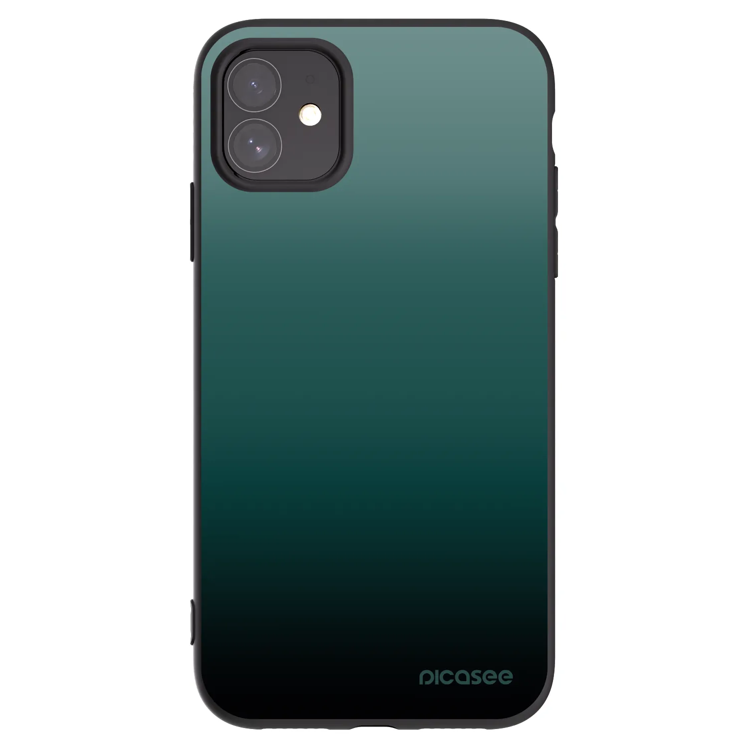 Picasee silikonowe czarne etui na Apple iPhone 11 - Verdant Fade