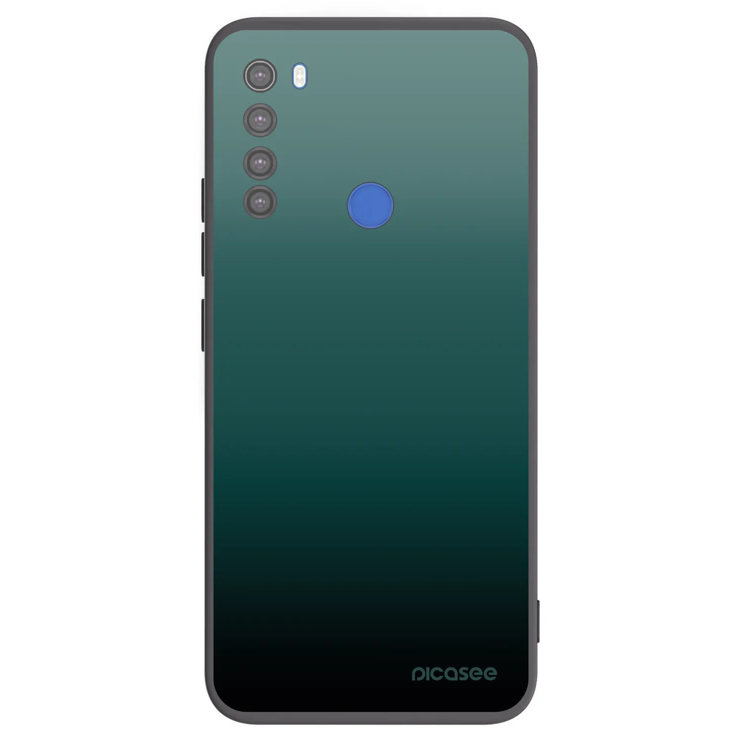 Picasee silikonowe czarne etui na Xiaomi Redmi Note 8T - Verdant Fade