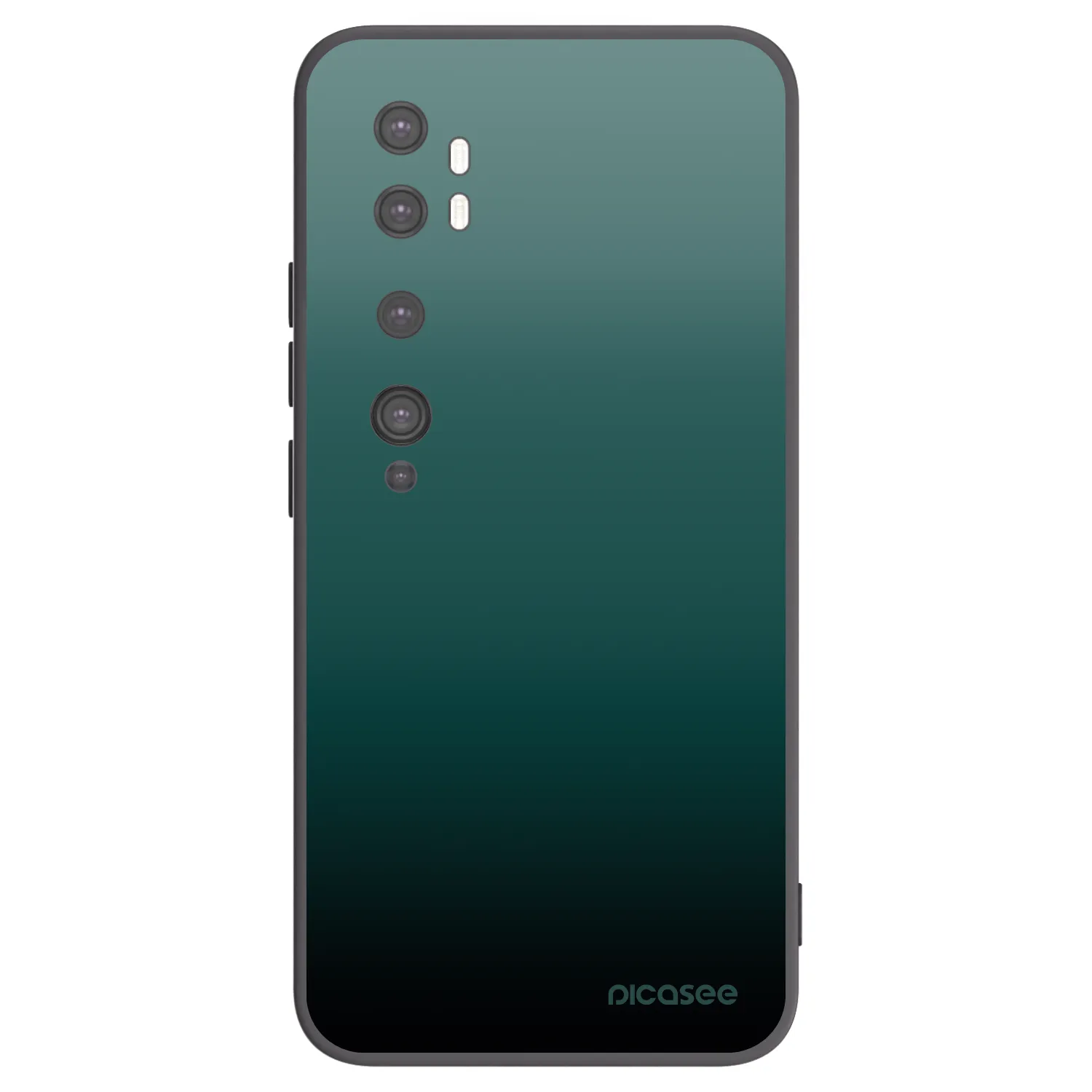 Picasee silikonowe czarne etui na Xiaomi Mi Note 10 (Pro) - Verdant Fade