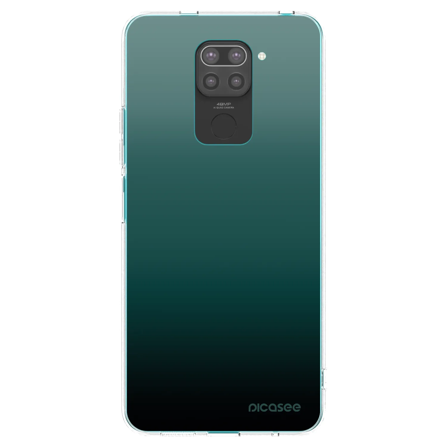 Picasee silikonowe czarne etui na Xiaomi Redmi Note 9 - Verdant Fade