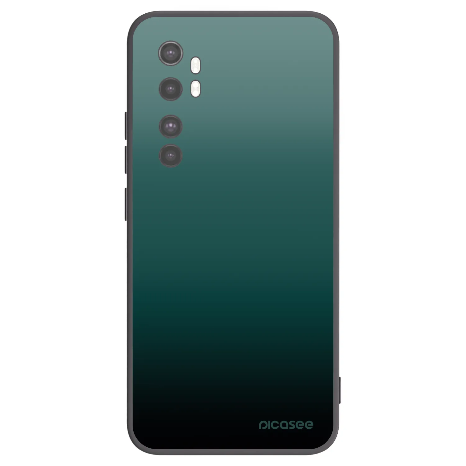 Picasee silikonowe czarne etui na Xiaomi Mi Note 10 Lite - Verdant Fade