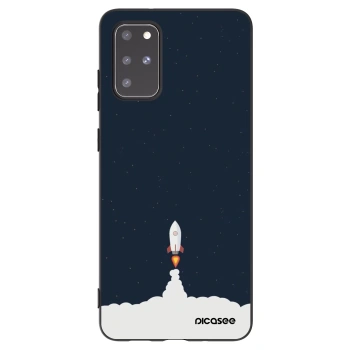 Picasee silikonowe czarne etui na Samsung Galaxy S20+ G985F - Astronaut 2