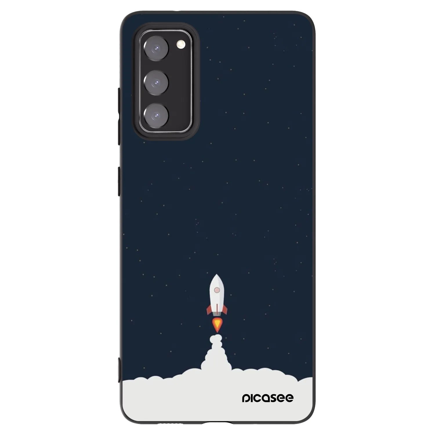 Picasee silikonowe czarne etui na Samsung Galaxy S20 FE - Astronaut 2