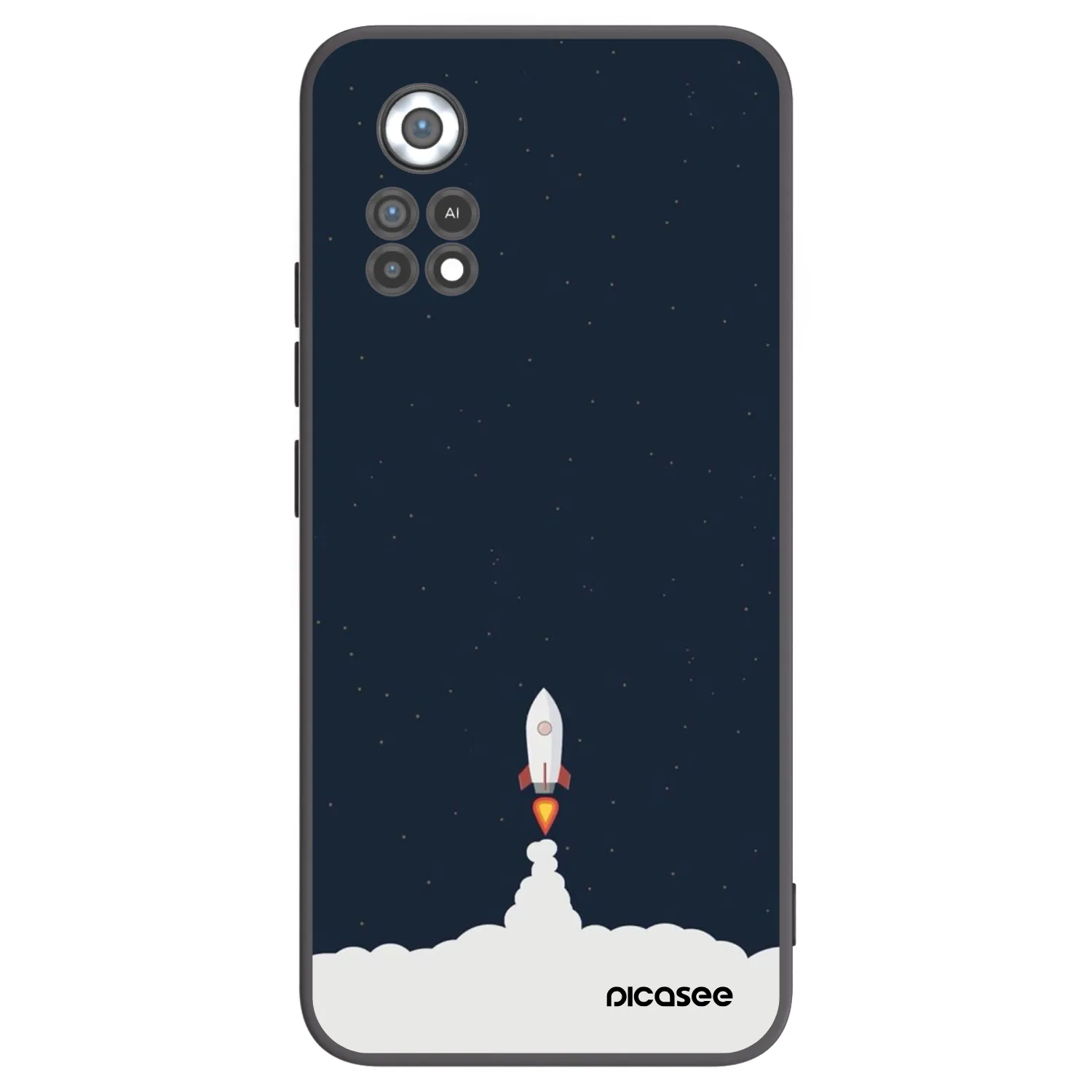 Picasee silikonowe czarne etui na Xiaomi Poco X4 Pro 5G - Astronaut 2