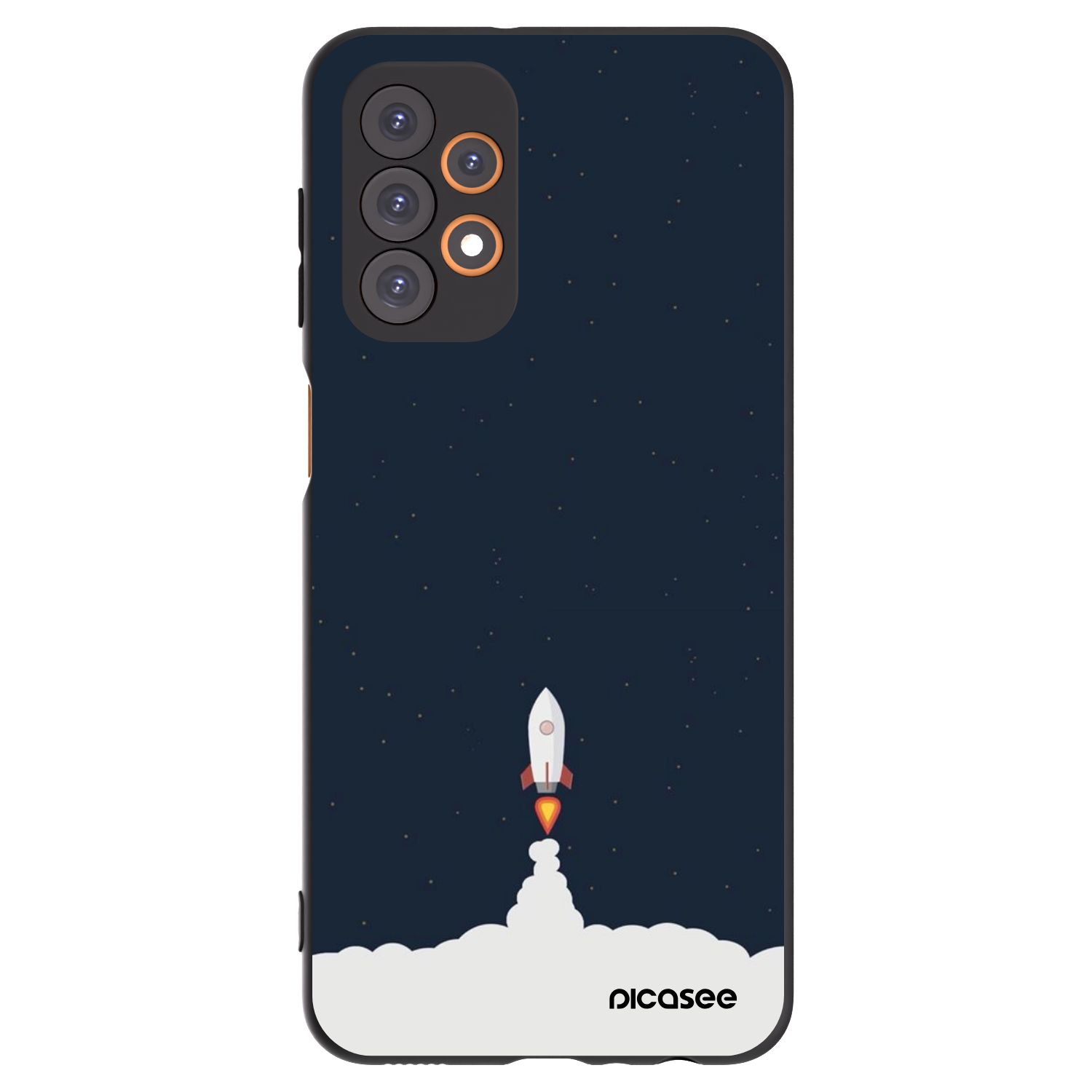 Picasee silikonowe czarne etui na Samsung Galaxy A23 A236B 5G - Astronaut 2