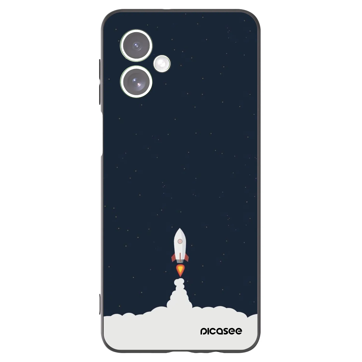 Picasee silikonowe czarne etui na Motorola Moto G54 5G - Astronaut 2