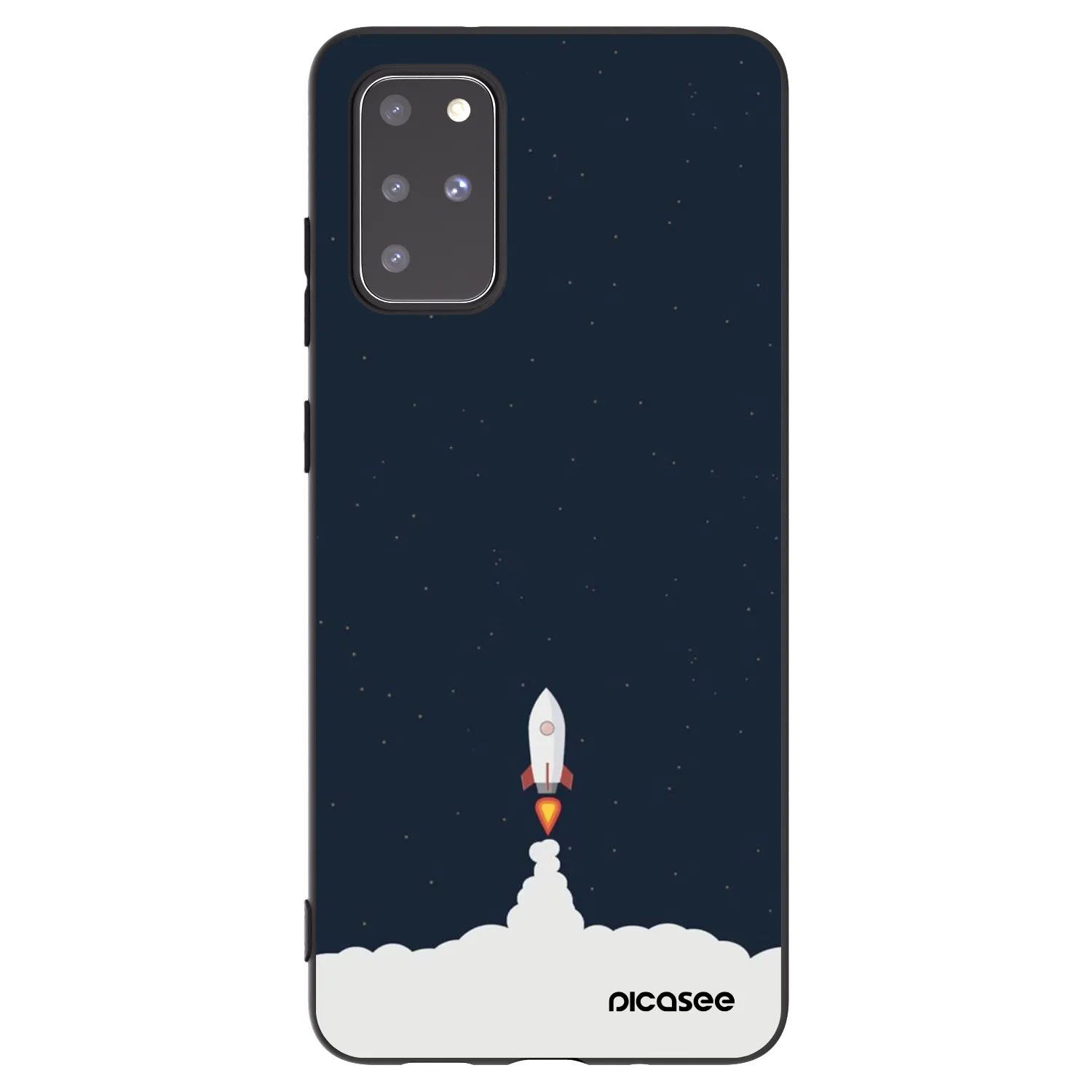 Picasee silikonowe czarne etui na Samsung Galaxy S20+ G985F - Astronaut 2