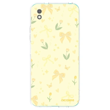 Picasee silikonowe czarne etui na Xiaomi Redmi 9A - Honey Blossom