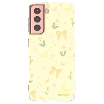 Picasee silikonowe przeźroczyste etui na Samsung Galaxy S21 5G G991B - Honey Blossom