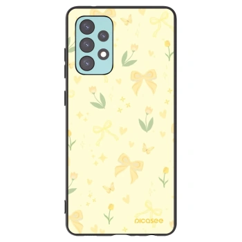Picasee silikonowe czarne etui na Samsung Galaxy A72 A725F - Honey Blossom