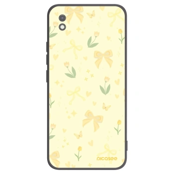 Picasee silikonowe czarne etui na Xiaomi Redmi 9AT - Honey Blossom
