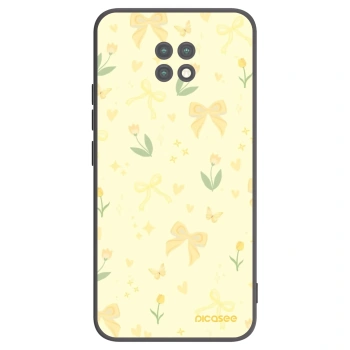 Picasee silikonowe czarne etui na Xiaomi Redmi Note 9T - Honey Blossom