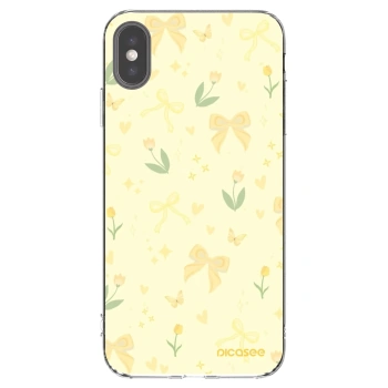 Picasee silikonowe przeźroczyste etui na Apple iPhone XS Max - Honey Blossom