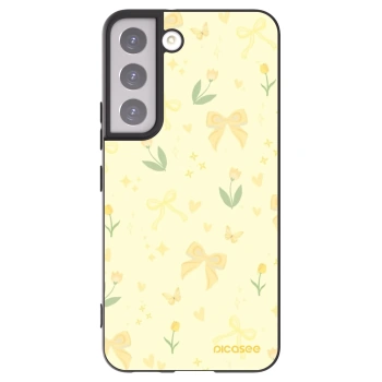 Picasee silikonowe czarne etui na Samsung Galaxy S22 5G - Honey Blossom