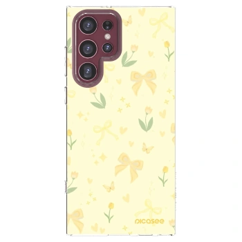 Picasee silikonowe przeźroczyste etui na Samsung Galaxy S22 Ultra 5G - Honey Blossom