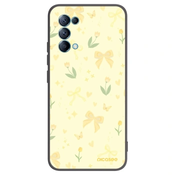 Picasee silikonowe czarne etui na OPPO Reno 5 5G - Honey Blossom