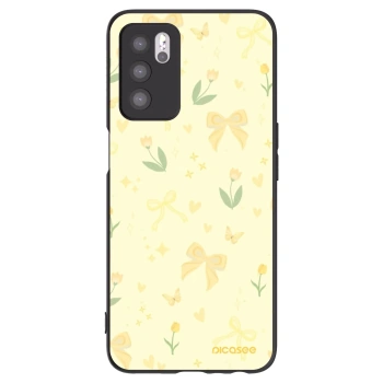 Picasee silikonowe czarne etui na OPPO A16s - Honey Blossom