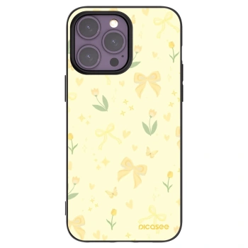 Picasee silikonowe czarne etui na Apple iPhone 14 Pro Max - Honey Blossom