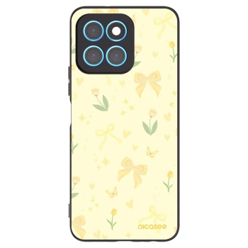 Picasee silikonowe czarne etui na Honor X8 5G - Honey Blossom