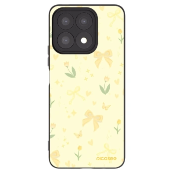 Picasee silikonowe czarne etui na Honor X8a - Honey Blossom