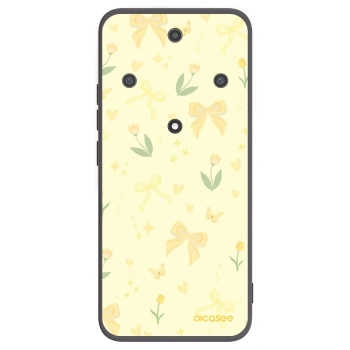 Picasee silikonowe czarne etui na Honor Magic5 Lite 5G - Honey Blossom