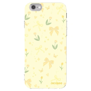 Picasee silikonowe przeźroczyste etui na Apple iPhone 6/6S - Honey Blossom