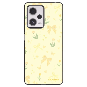 Picasee silikonowe czarne etui na Xiaomi Redmi Note 12 Pro+ 5G - Honey Blossom