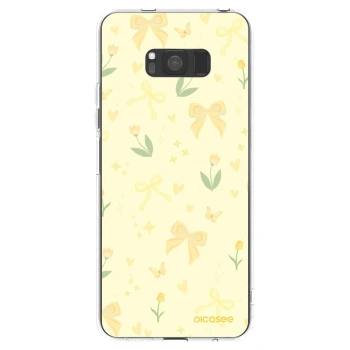 Picasee silikonowe przeźroczyste etui na Samsung Galaxy S8 G950F - Honey Blossom