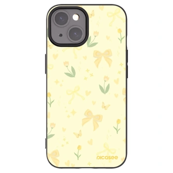 Picasee silikonowe czarne etui na Apple iPhone 15 - Honey Blossom