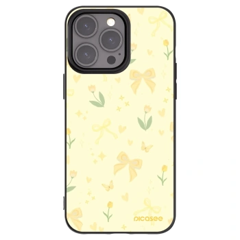 Picasee silikonowe czarne etui na Apple iPhone 15 Pro Max - Honey Blossom
