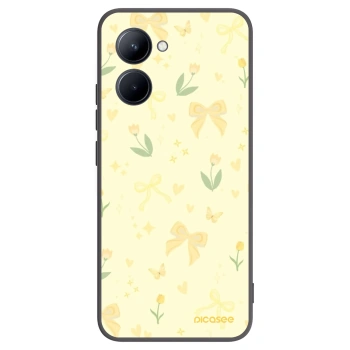 Picasee silikonowe czarne etui na Realme C33 (2023) - Honey Blossom