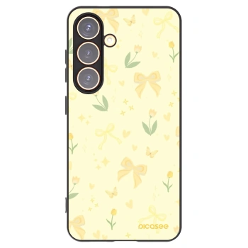 Picasee silikonowe czarne etui na Samsung Galaxy S24 S921B 5G - Honey Blossom