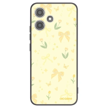Picasee silikonowe czarne etui na Xiaomi Redmi 12 5G - Honey Blossom